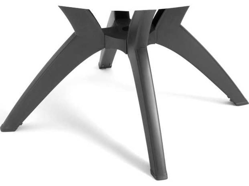 Y-Leg Resin Pedestal Table Base in Charcoal