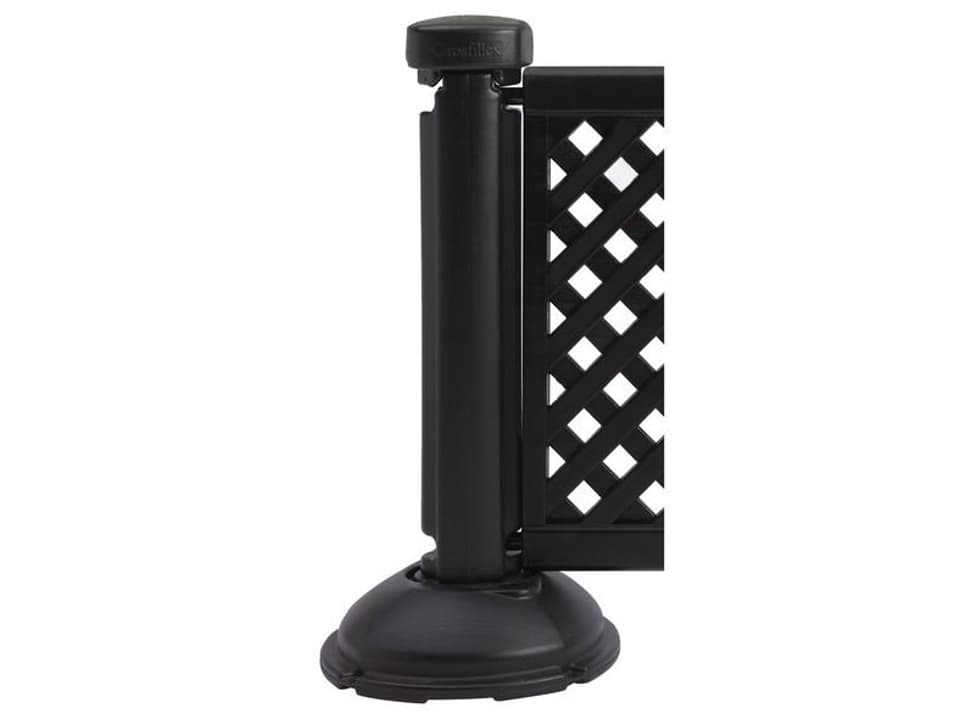 Crowd Control Resin Fence Post with Interlocking Base