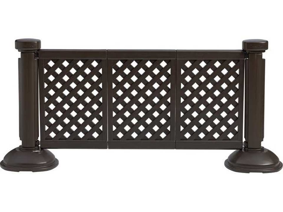 Crowd Control 3-Panel Portable Resin Fencing in Black