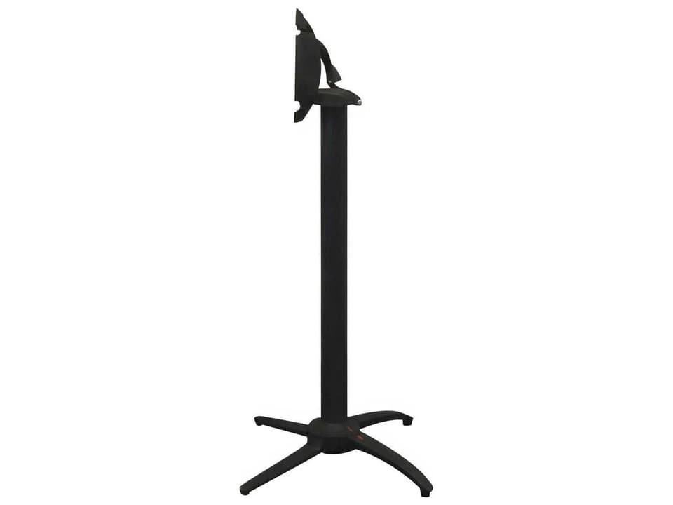 Quattro Bar Height Aluminum Tilting Self-Stabilizing Table Base in Black