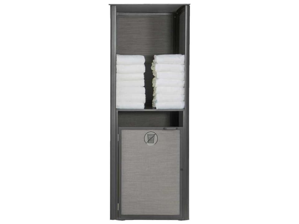 Sunset Sling Aluminum Towel Valet Single Unit in Volcanic Black