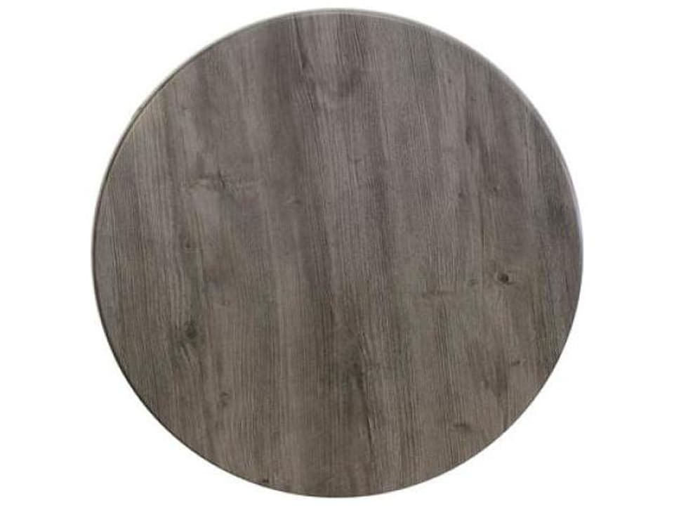 28-Inch Round Molded Melamine Resin Table Top in Aged Oak