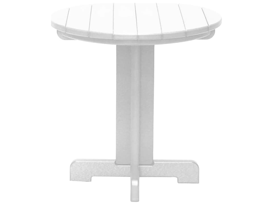 Polypropylene Round End Table in White