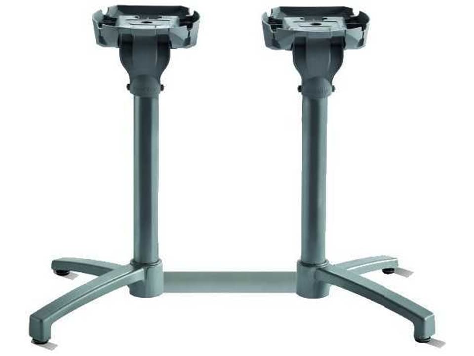 X1 Aluminum Lateral Tilting Table Base in Silver Gray