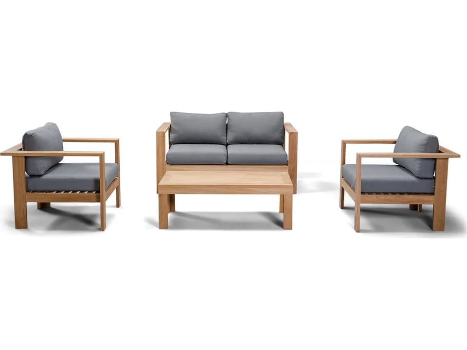 Harmonia Ando Teak Loveseat