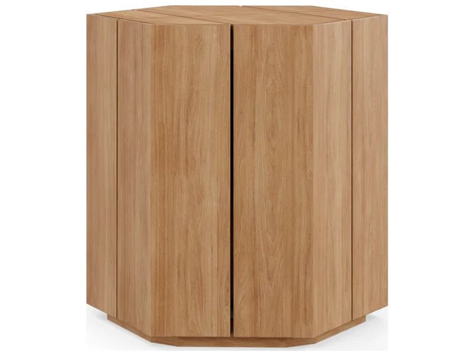 Beja Teak Accent Table in Natural Sanded