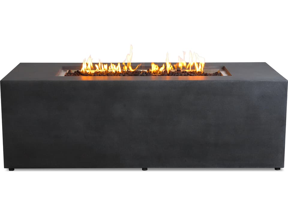 Beton 72 Inch Rectangular Hidden Propane Gas Fire Pit