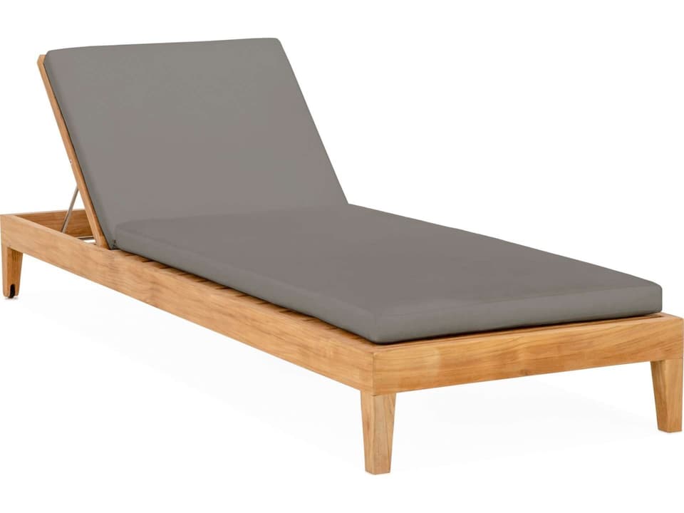 Classic Teak 80-Inch Chaise Lounge with Adjustable Back