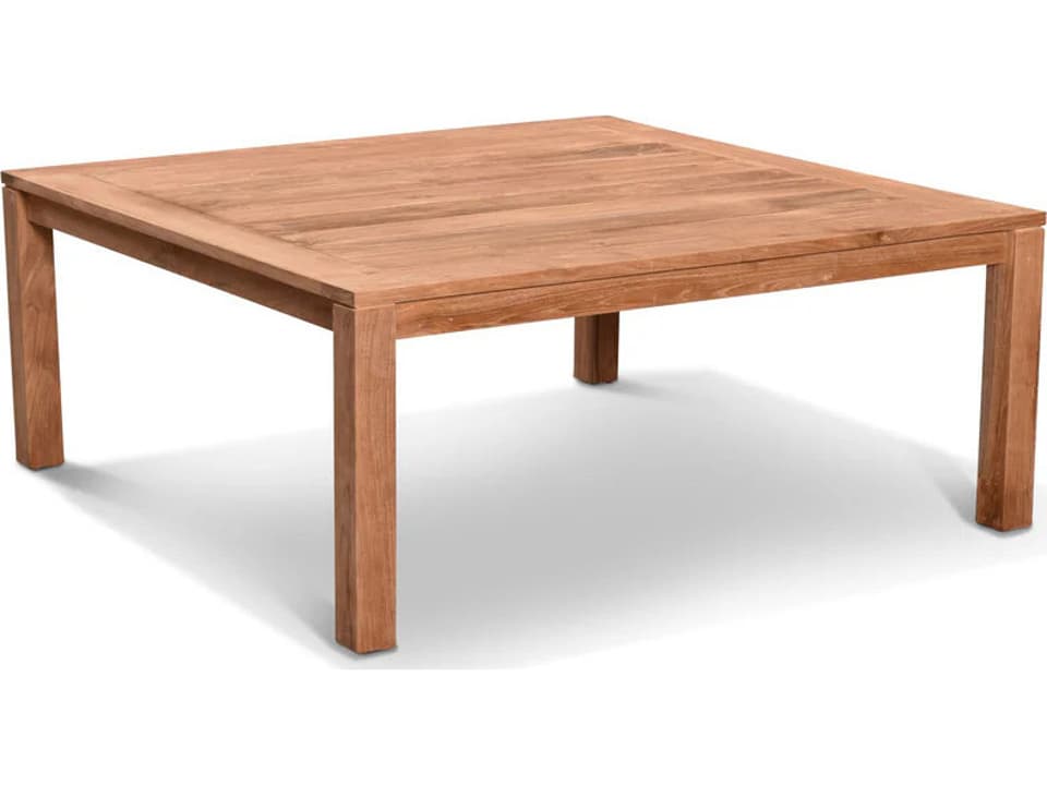 Classic Teak 44-Inch Square Coffee Table in Natural Teak