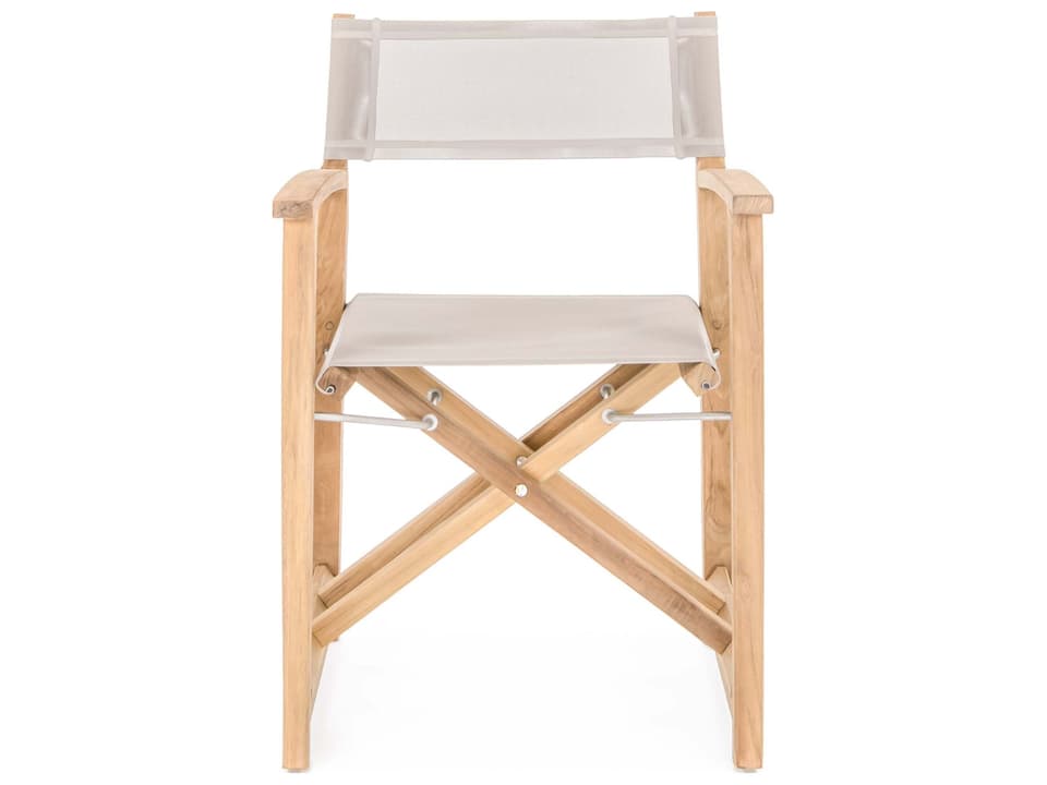 Classic Teak Director Chair in Gray
