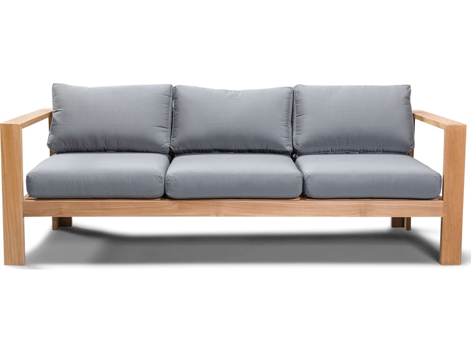 Ando Teak Patio Sofa with Sunbrella Cushions