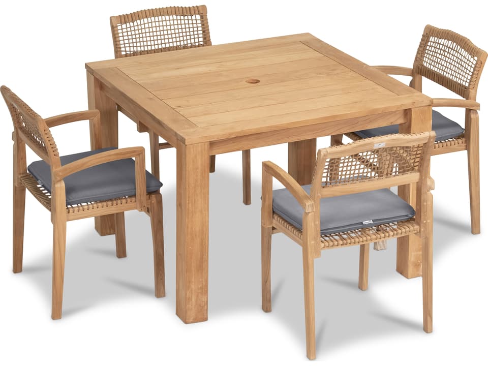Sands Teak 5 Piece Outdoor Dining Set