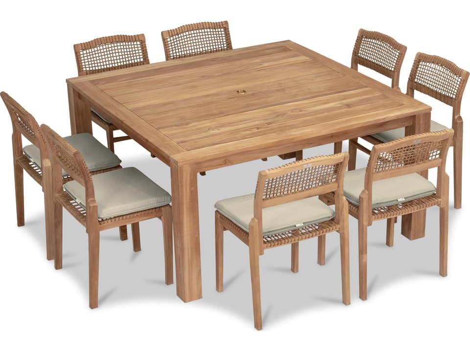 Sands Teak 9 Piece Dining Set