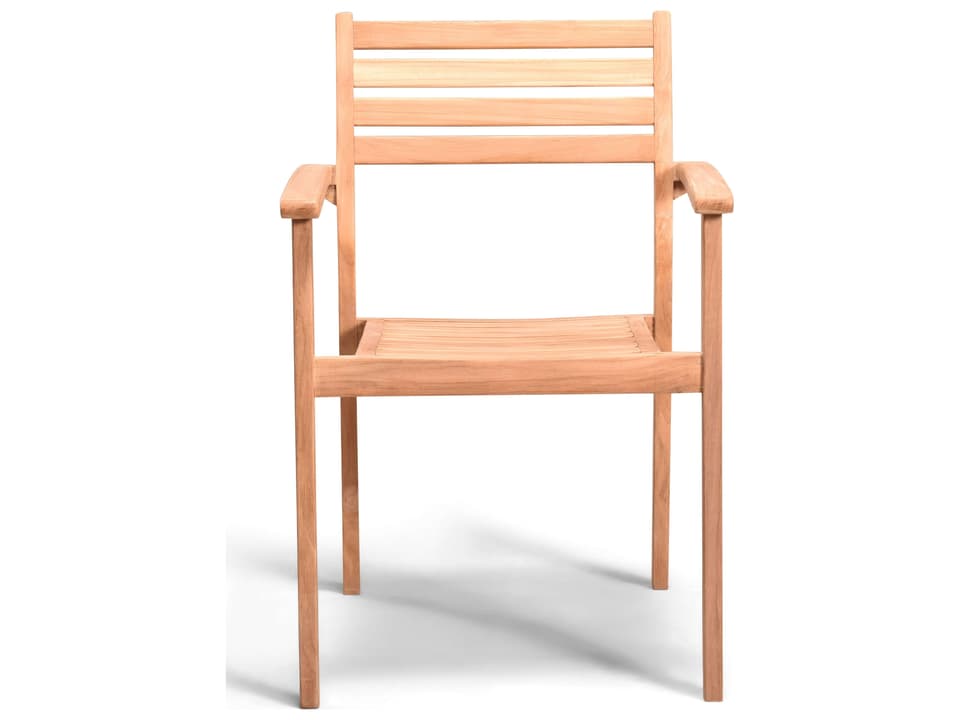 Sylvan Teak Stackable Dining Arm Chair