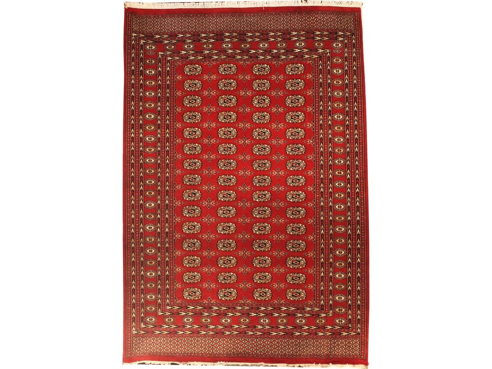 Bokhara Collection Hand-Knotted Wool Area Rug