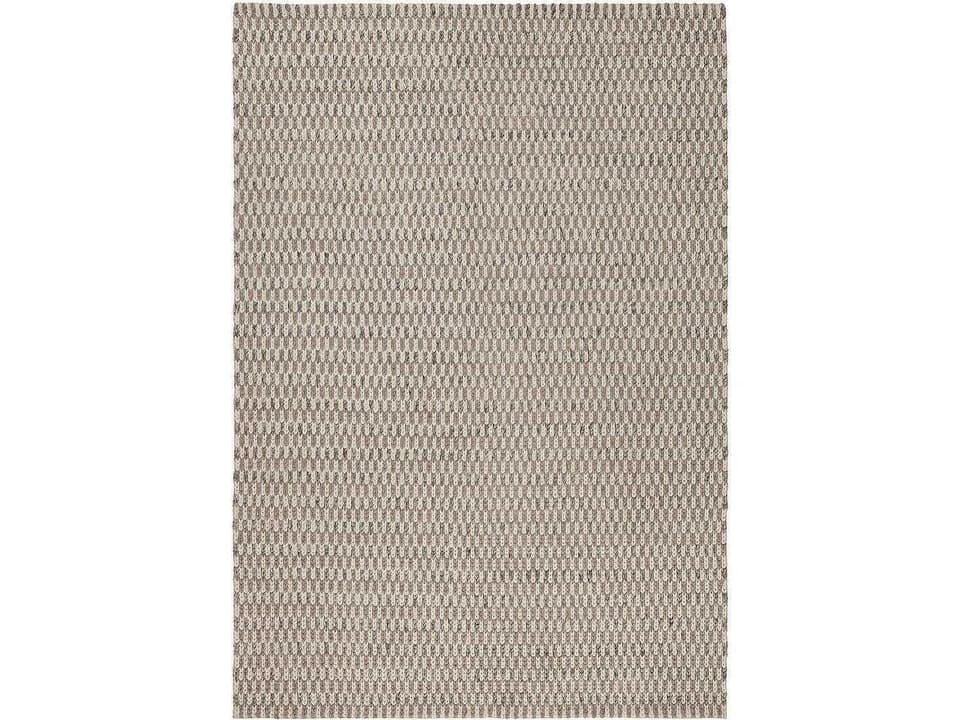 Dorset Hand Woven Wool Area Rug in Cream and Grey
