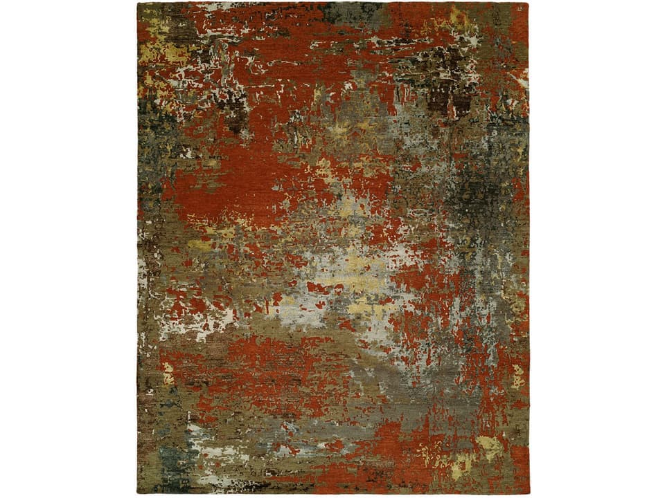 Rosewood Multi Area Rug with Abstract Design