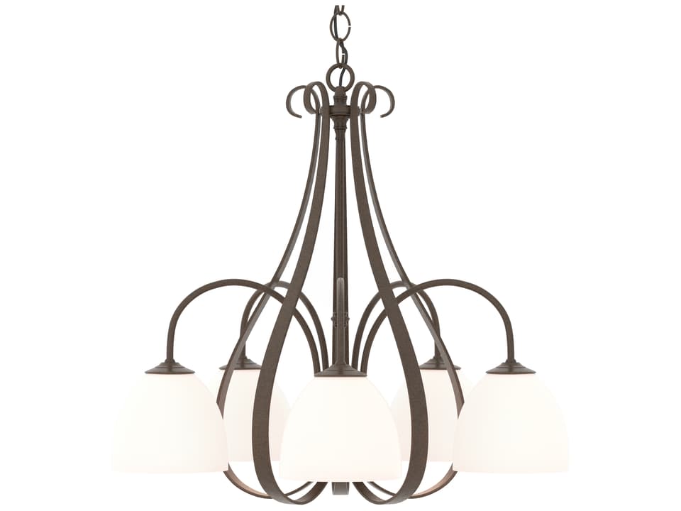 5-Light Sweeping Taper Chandelier