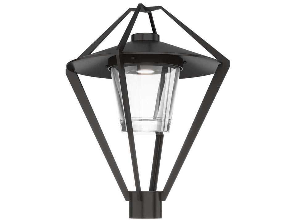 1-Light Stellar Outdoor Post Light with Clear Glass and Coastal