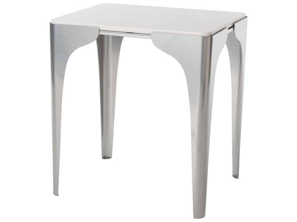 Cove Rectangular Marble End Table