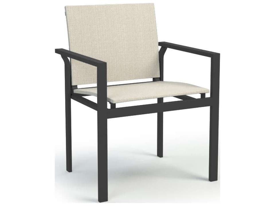 Allure Sling Aluminum Stackable Dining Arm Chair