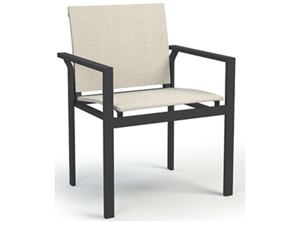 Allure Sling Aluminum Stackable Dining Arm Chair