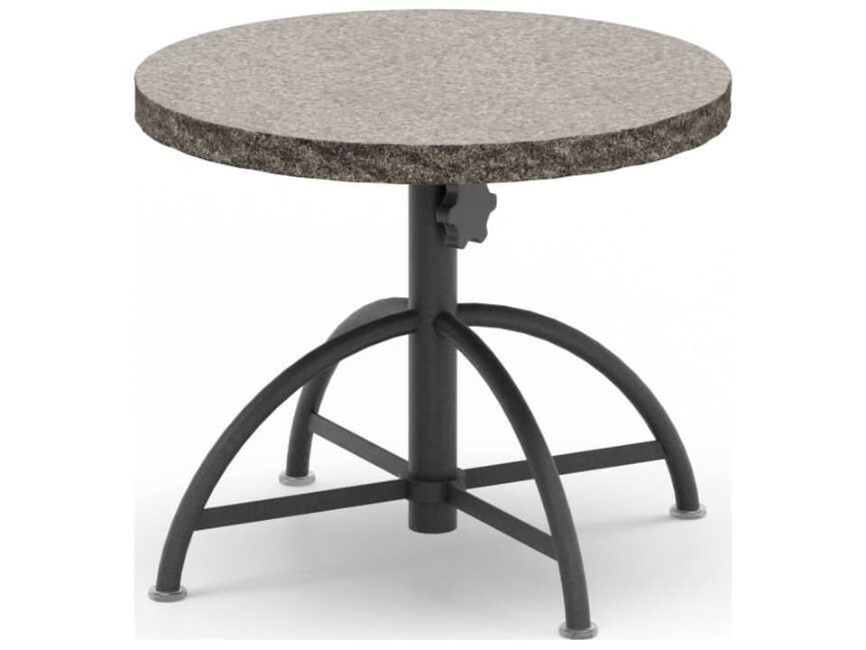 Shadow Rock Natural Series 30 Inch Round Adjustable End Table