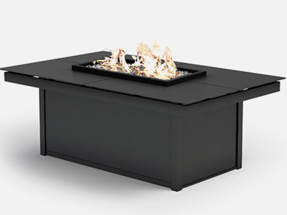 Mode 52-Inch Aluminum Rectangular Fire Pit Table