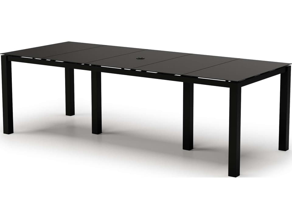 Mode Aluminum Rectangular Patio Counter Table with Umbrella Hole