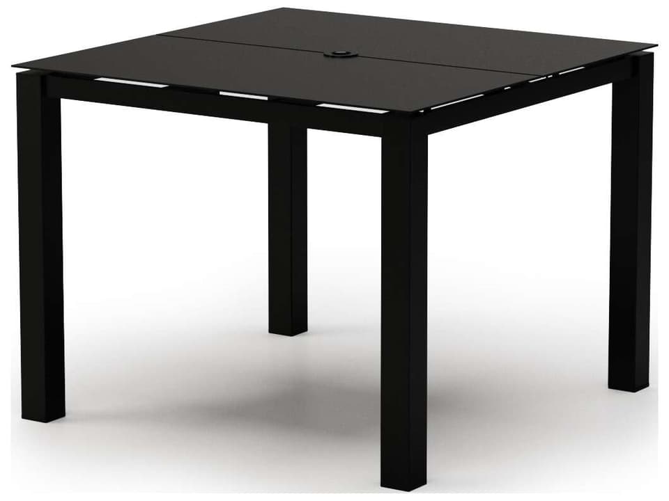 Mode 44 Inch Square Aluminum Counter Table with Umbrella Hole