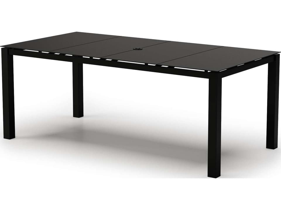Mode Aluminum Rectangular Counter Table with Umbrella Hole
