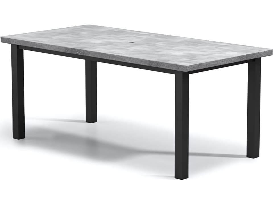 Concrete Natural Series 84 x 42 Inch Rectangular Balcony Table