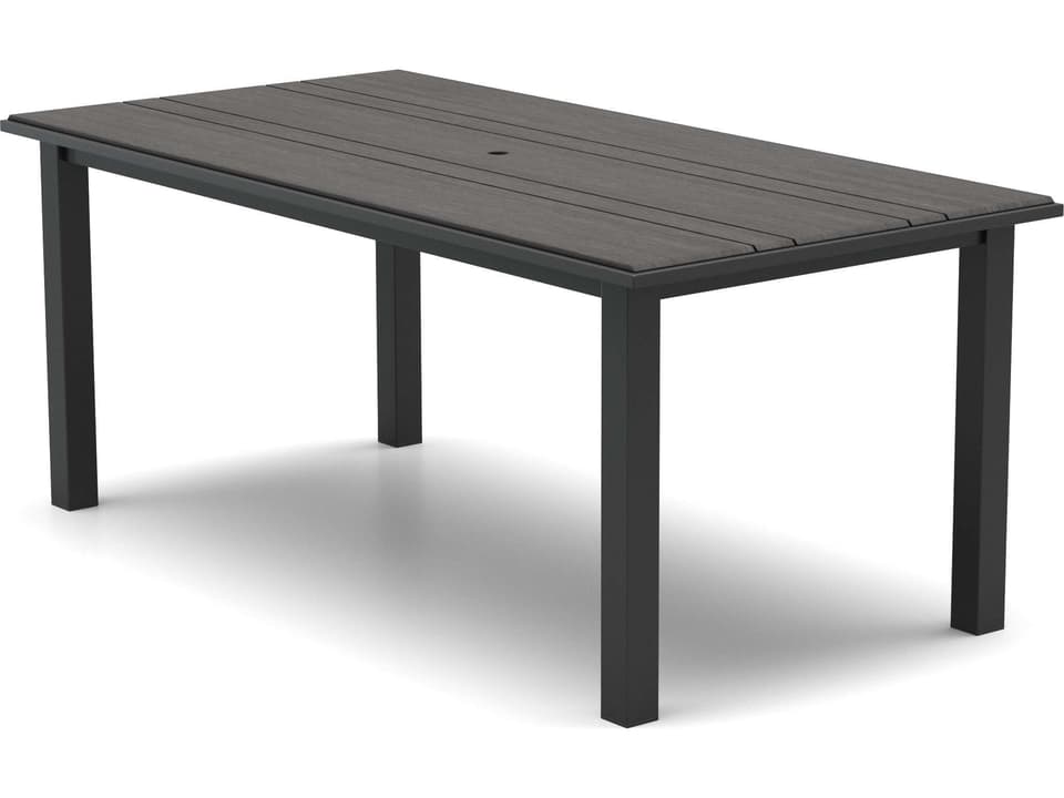 Medley 84 x 42 Inch Rectangular Balcony Table with Umbrella Hole