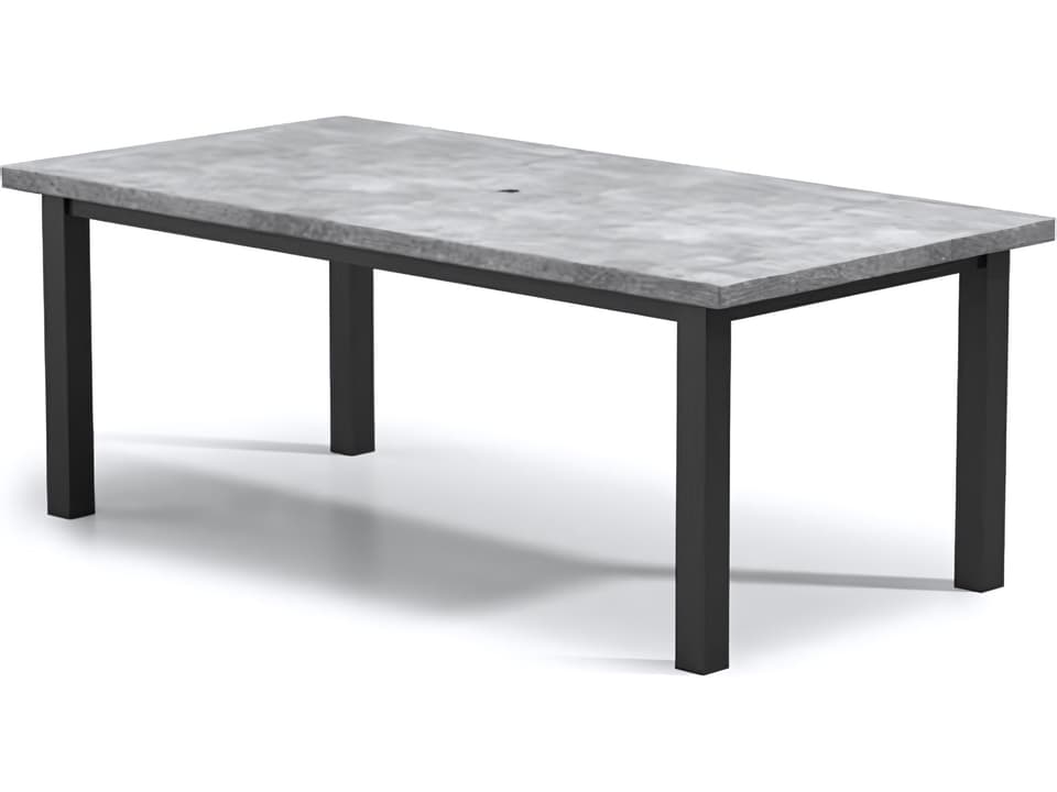 Concrete Natural 84 x 42 Rectangular Dining Table with Post Base