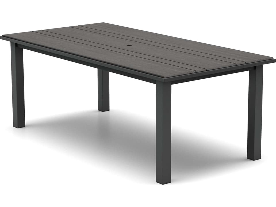 Medley 84 x 42 Inch Rectangular Dining Table with Umbrella Hole