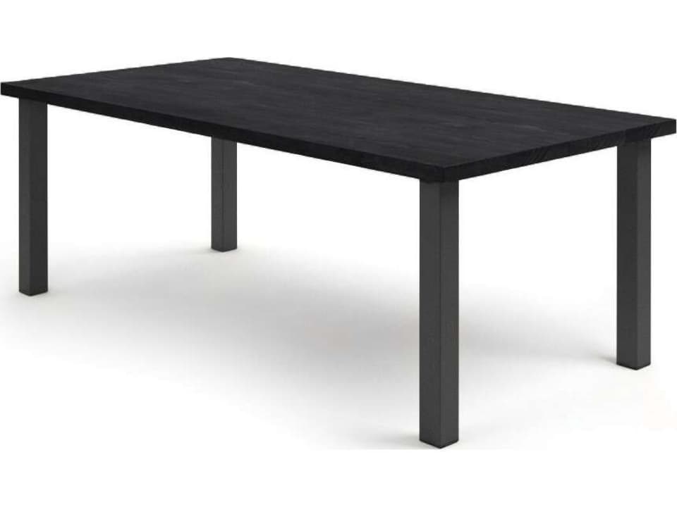 Timber 84-Inch Rectangular Outdoor Dining Table with Faux Wood Top