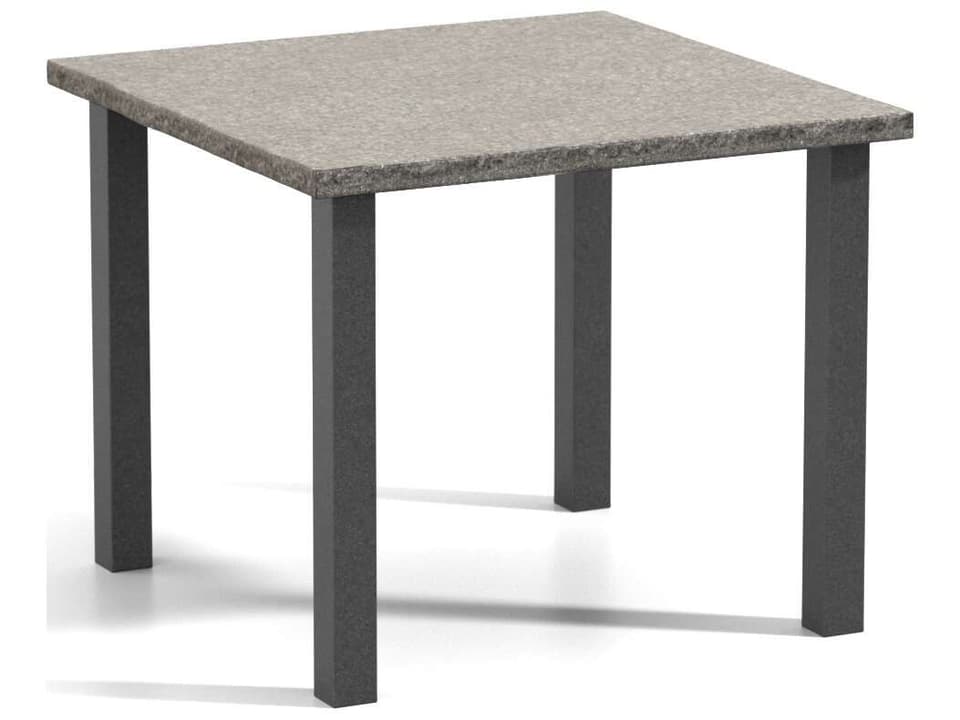 Shadow Rock 42-Inch Square Aluminum Counter Table with Faux Stone Top