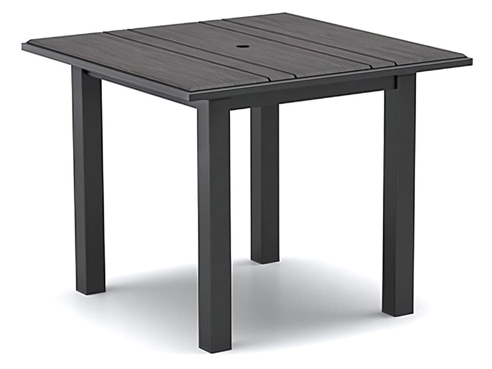 Medley 42 Inch Square Balcony Table with Umbrella Hole