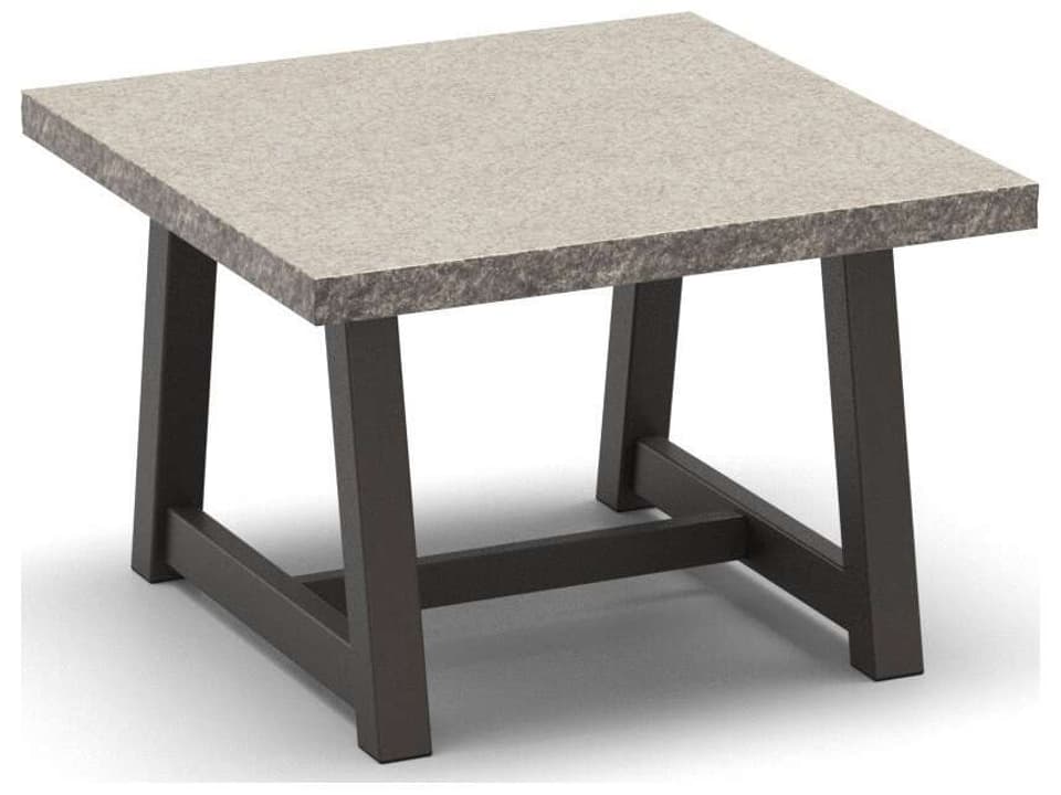 Shadow Rock 24-Inch Square Side Table with Trestle Base