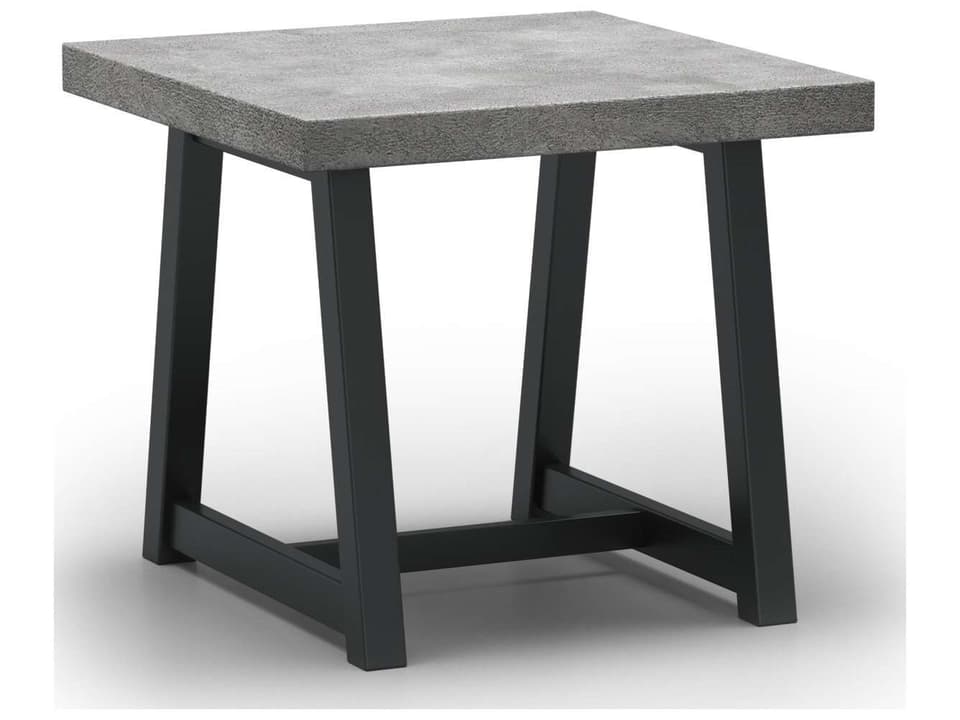 Natural Series 24 Inch Square End Table with Trestle Base