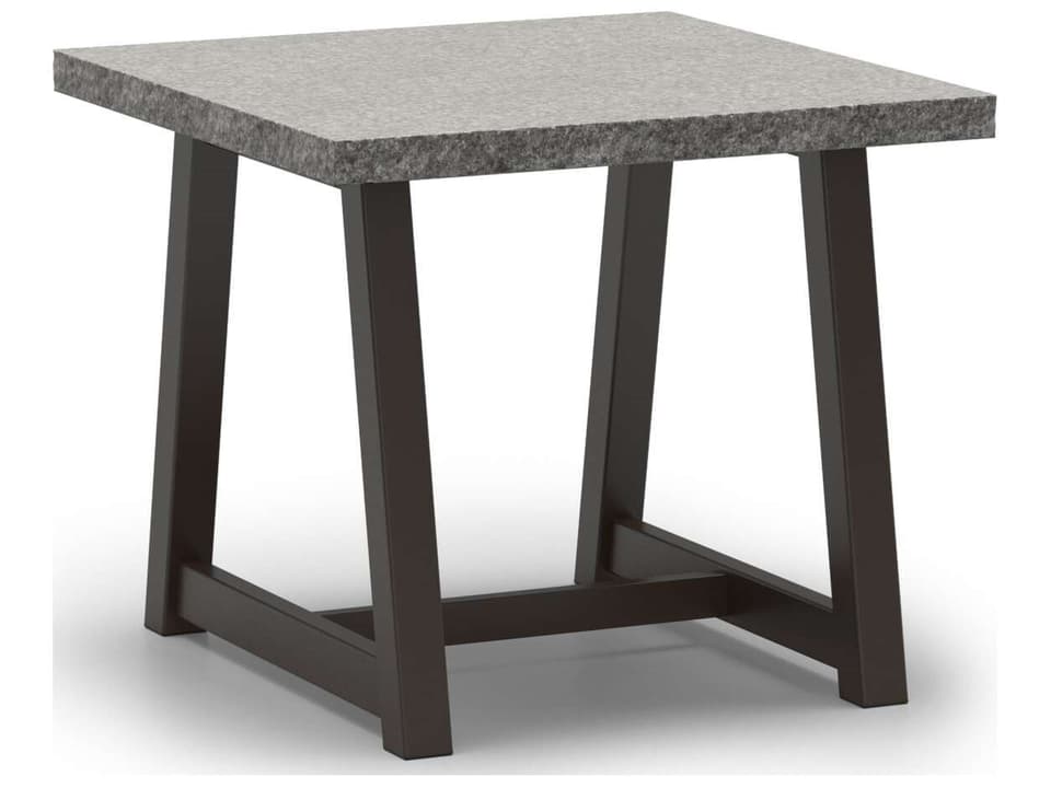 Shadow Rock Natural Series 24 Inch Square Side Table with Trestle Base