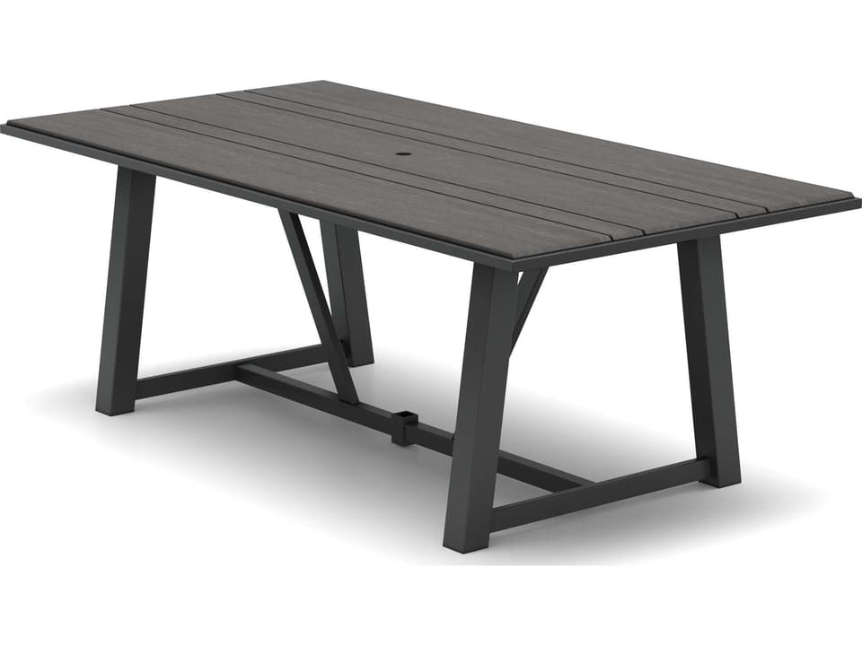 Medley 84 x 42 Inch Rectangular Dining Table with Umbrella Hole