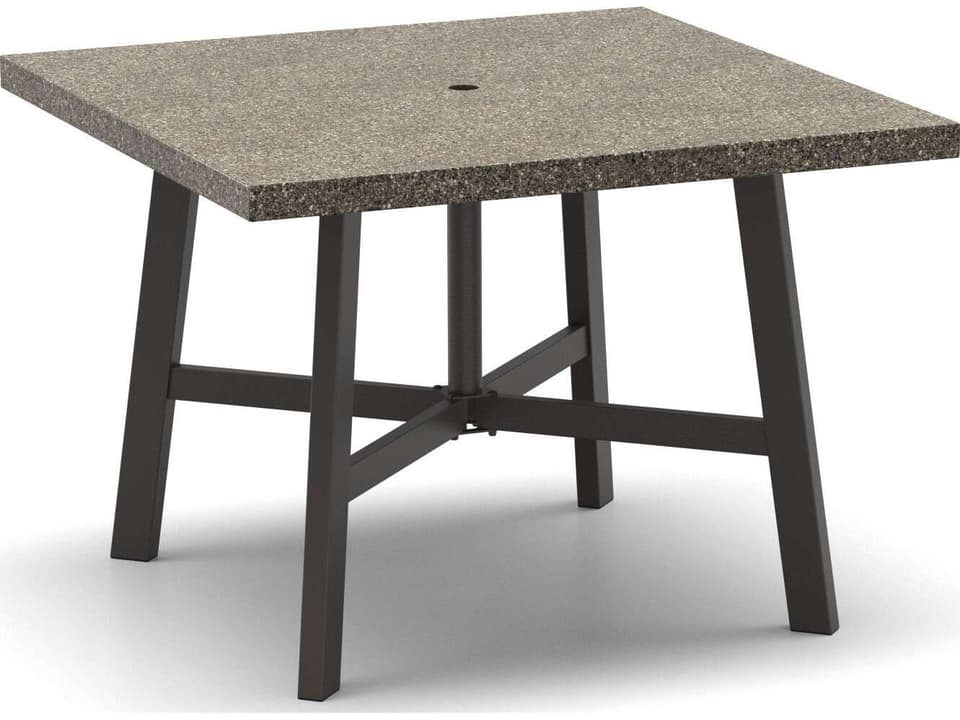 Stonegate Natural Series 42-Inch Square Dining Table with Umbrella Hole