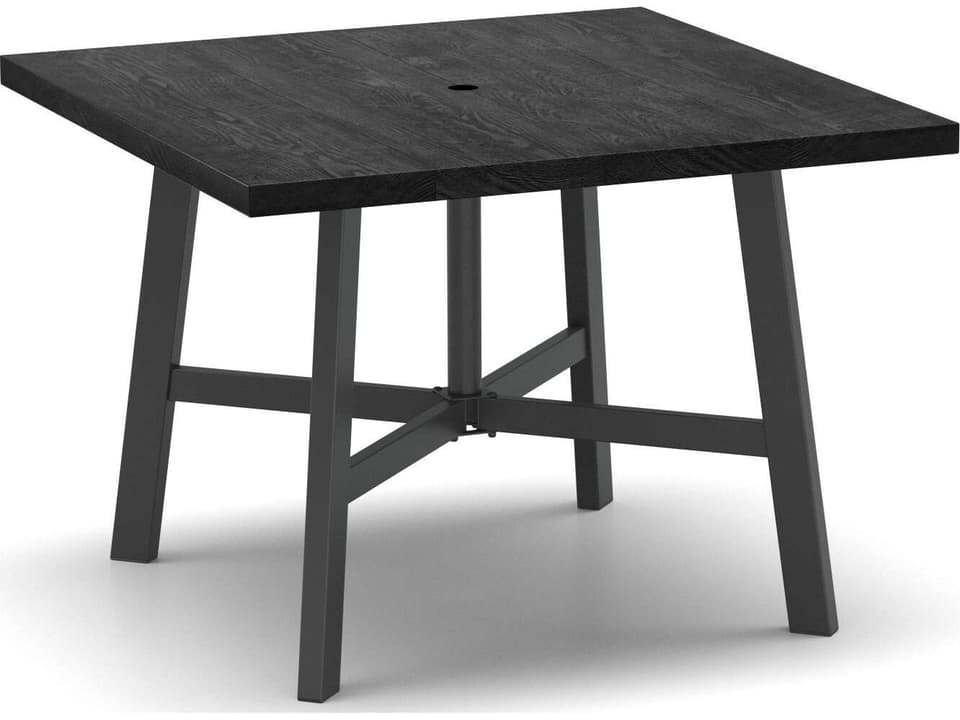 Timber Tables 42 Inch Square Dining Table with Umbrella Hole