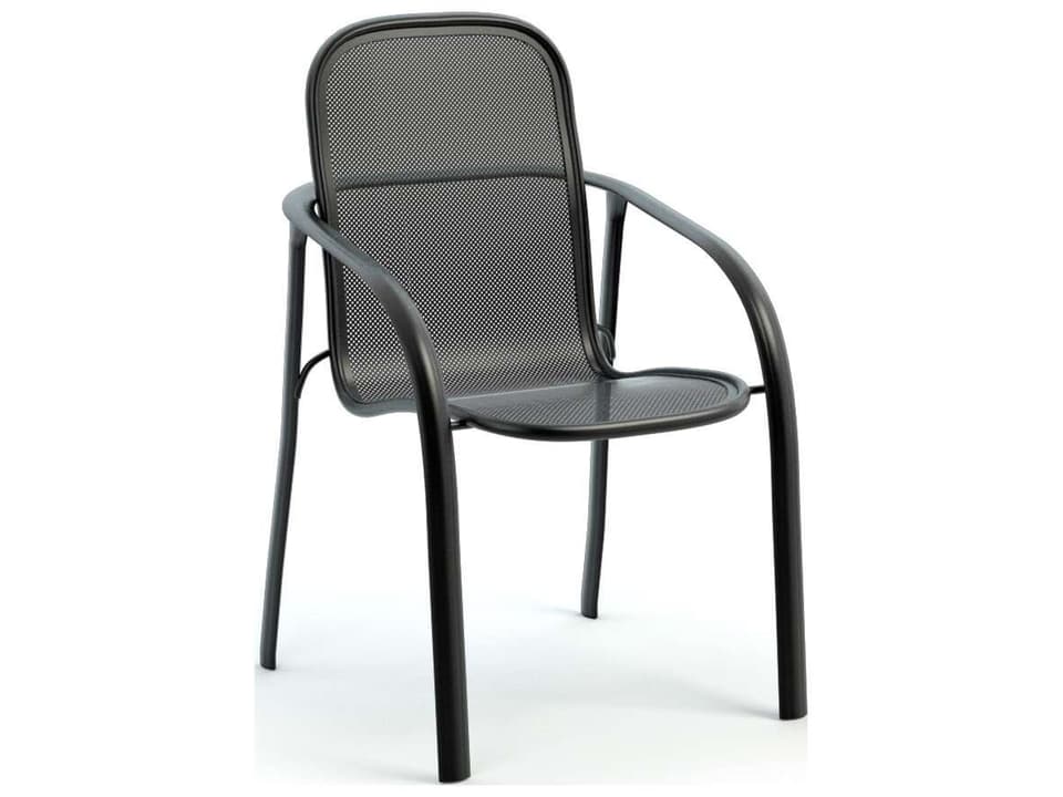 Florida Mesh Aluminum Stackable Dining Arm Chair