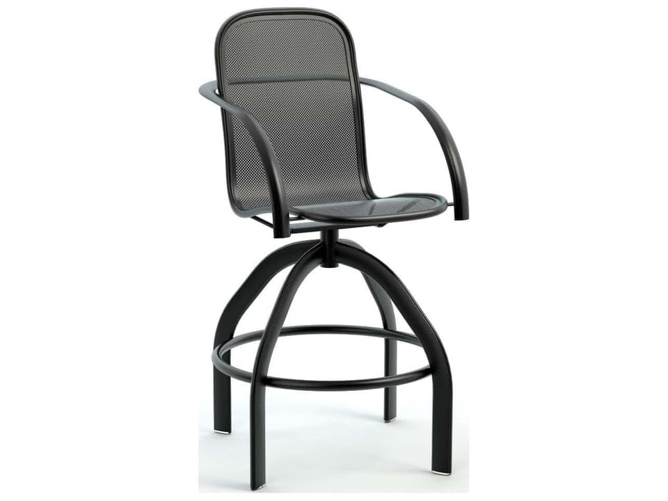 Florida Mesh Aluminum Swivel Bar Stool Outdoor