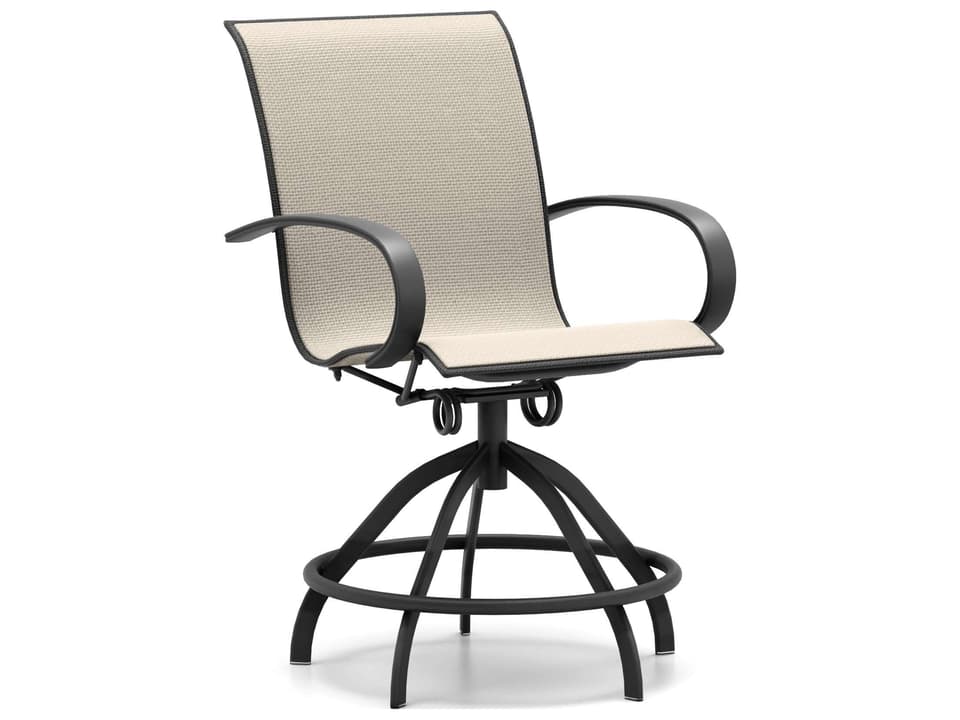 Harbor Sling Aluminum Swivel Rocker Balcony Stool