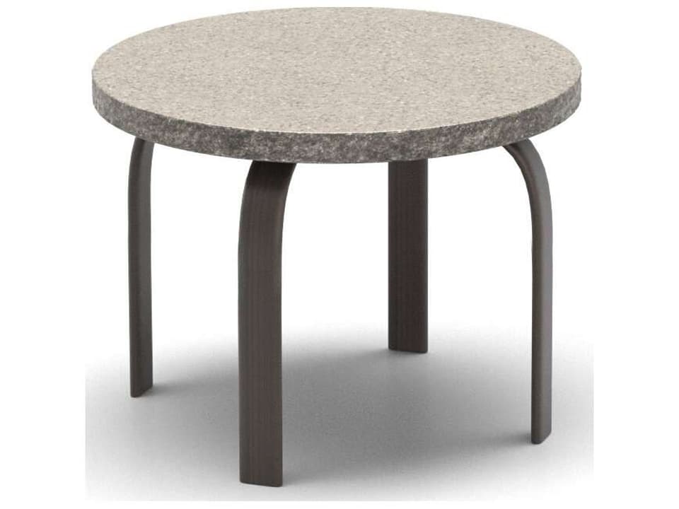 Shadow Rock Natural Series 24 Inch Square Side Table with Faux Stone Top