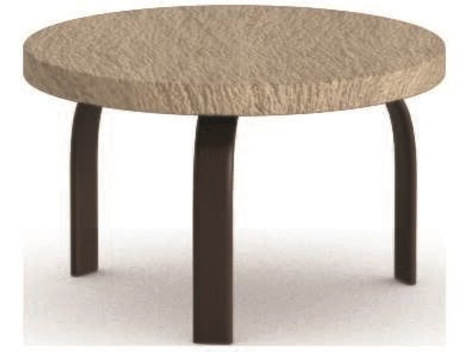 Slate Aluminum Round End Table