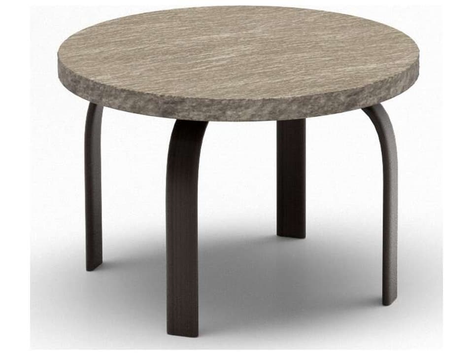 Slate Natural Series 24 Inch Round Side Table